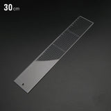 Leather Working Tools Japan Kyoshin Elle Plastic Square Ruler Gauge with Metal Cutting Edge Leather Crafting Sewing - LeatherMob