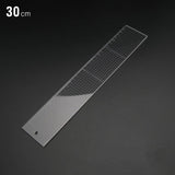 Japan Kyoshin Elle Plastic Square Ruler Gauge with Metal Cutting Edge Leather Crafting Sewing