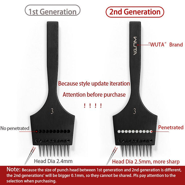 Wuta Removable Circle Round Pricking Iron Chisel