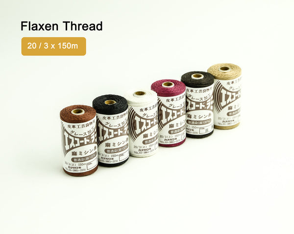 Leather Working Tools Flaxen Linen Ramie Thread 20 / 3 x 150m Hand Sewing LeatherMob Leathercraft Craft Tool - LeatherMob