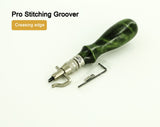 Pro Stitching Adjustable Leather Groover Creasing Set LeatherMob Leathercraft Craft Tool