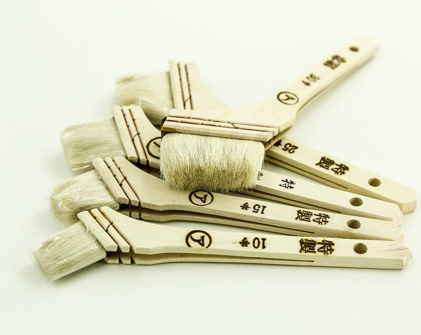 Soft Bristle Japanese Angled Craft Brush to Paint & Dye LeatherMob Leathercraft Craft Tool