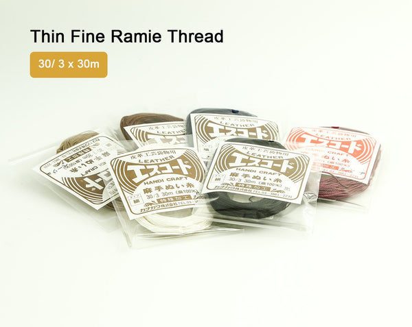 Thin Fine Ramie Thread 30m 3 Ply Twisted Sewing Japan Leathercraft Leather Craft Tool Cords