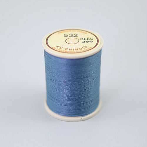 Sajou fil au chinois lin cable, blue 266, waxed linen thread