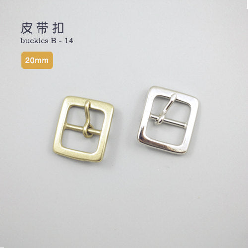 Leather Working Tools 20mm Solid Brass Strap Buckles Nickel Finish Belt Seiwa Japan LeatherMob Leathercraft Leather - LeatherMob