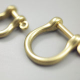 Solid Brass Shackle Screw Polish Joint Connect KeyChain Hook Ring Hang Bow U SEIWA